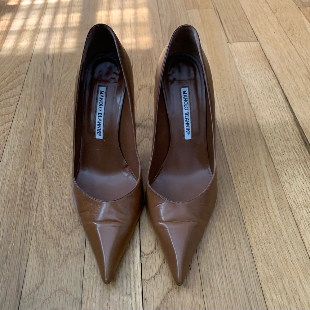 Milk chocolate brown Manolo Blahnik